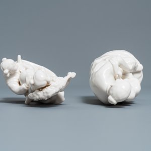 Deux groupes en porcelaine blanc de Chine, époque de la Révolution Culturelle, 20ème — photo 6