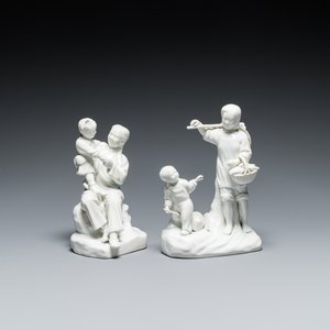 Deux groupes en porcelaine blanche de Chine aux sujets de la Révolution Culturelle, 20ème — photo 1