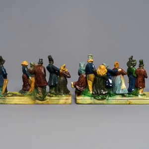 Deux groupes en poterie flamande, prob. Torhout, début du 20ème — photo 3