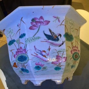 Deux jardinières en porcelaine de Chine famille rose, 19ème — photo 29