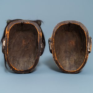 Deux masques Noh, Japon, Edo, 18/19ème — photo 2