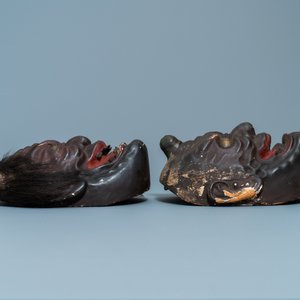 Deux masques Noh, Japon, Edo, 18/19ème — photo 5