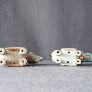Deux modèles d'un éléphant et d'un cheval en porcelaine de Chine famille rose, Qianlong — photo 22
