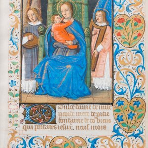 Deux pages d'un manuscrit enluminé, peut-être d'un Livre d'heures, probablement Flandre, 16ème — photo 5