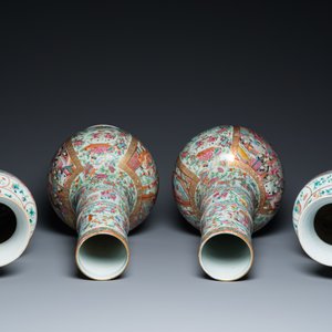 Deux paires de vases en porcelaine de Chine famille rose, 19ème — photo 6