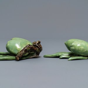 Deux paires d'olives en faïence polychrome de Delft, 18ème — photo 6