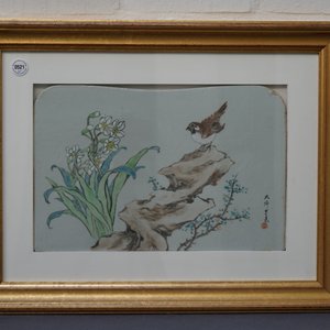 Deux plaques en porcelaine de Chine qianjiang cai, Jin Pin Qing, 19ème — photo 7