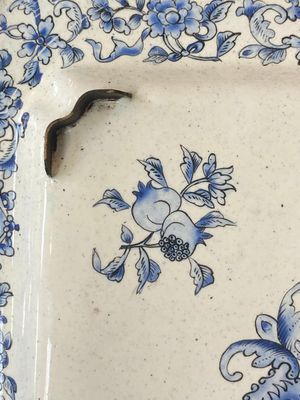 Deux plateaux de forme carrés en émaux de Canton à décor narratif, marque de Shou 壽, Chine, 18/19ème — photo 12