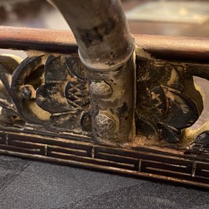 Deux plateaux en bois aux anses et plaques en argent, Chine, 19ème — photo 13