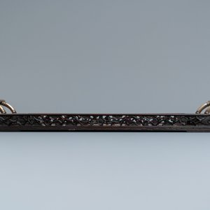 Deux plateaux en bois aux anses et plaques en argent, Chine, 19ème — photo 4