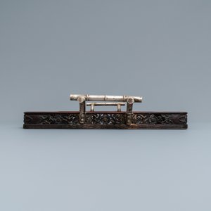 Deux plateaux en bois aux anses et plaques en argent, Chine, 19ème — photo 9