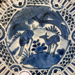 Deux plats en porcelaine de Chine en bleu et blanc de type kraak, Wanli — photo 13