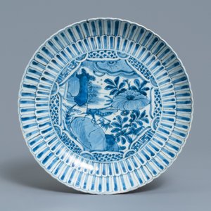 Deux plats en porcelaine de Chine en bleu et blanc de type kraak, Wanli — photo 4