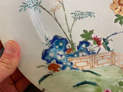Deux plats en porcelaine de Chine famille rose, Qianlong — photo 5