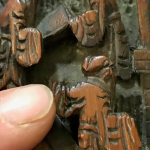 Deux pots à pinceaux en bambou sculpté, Chine, 18/19ème — photo 19