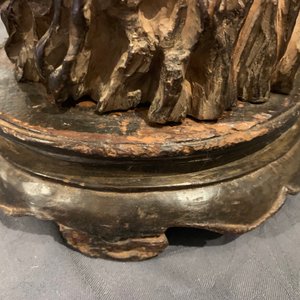 Deux pots à pinceaux en bois, Chine, 19/20ème — photo 22