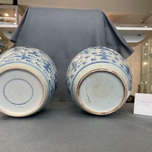 Deux pots en porcelaine de Chine en bleu et blanc à décor de dragons et phénix, Yongzheng — photo 19