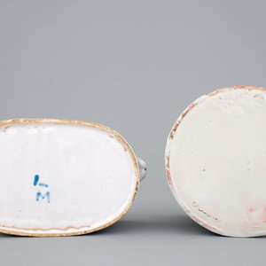Deux raffraichissoirs à verres ou bouteilles en faïence française, 18ème — photo 6