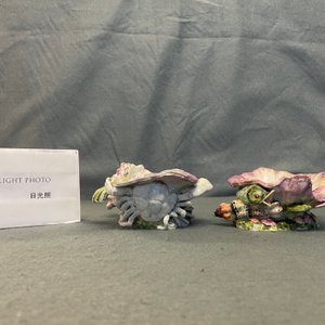 Deux salerons en forme de coquillages en porcelaine de Chelsea, Angleterre, 18ème — photo 25