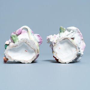 Deux salerons en forme de coquillages en porcelaine de Chelsea, Angleterre, 18ème — photo 7