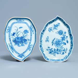 Deux saucières sur supports en porcelaine de Chine en bleu et blanc, Qianlong — photo 8