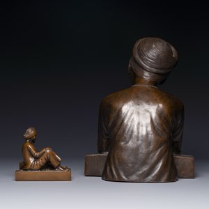 Deux sculptures en bronze, vietnam, 19/20ème — photo 3