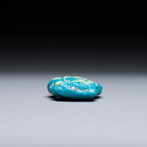Deux sculptures en terre cuite, une en bronze et une amulette turquoise, Egypte, Basse époque et période ptolémaïque — photo 15