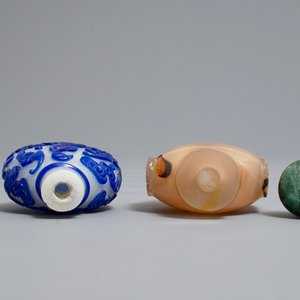Deux tabatières en agate et verre, Chine, 19/20ème — photo 5