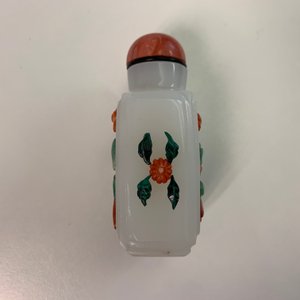 Deux tabatières en corail et une en verre incrusté, Chine, 19/20ème — photo 19