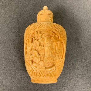 Deux tabatières en ivoire sculpté, Chine, 19ème — photo 14