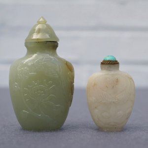 Deux tabatières en jade blanc et céladon de style moghol, Chine, 19ème — photo 6