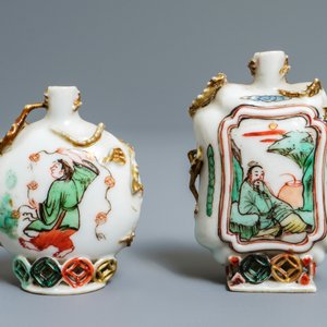 Deux tabatières en porcelaine de Chine famille verte, Kangxi — photo 3