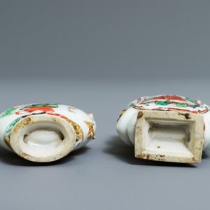 Deux tabatières en porcelaine de Chine famille verte, Kangxi — photo 5