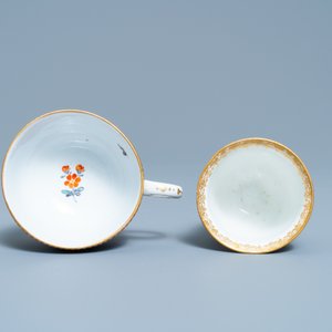 Deux tasses et une soucoupe en porcelaine de Meissen, Allemagne, 18ème — photo 8