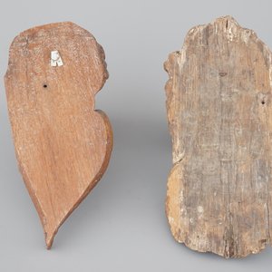 Deux têtes en bois sculpté, 18ème siècle — photo 2