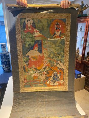 Deux thangkas représentant Chakrasamvara et un roi Shambhala, Tibet, 18/19ème — photo 14