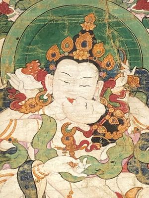 Deux thangkas représentant Chakrasamvara et un roi Shambhala, Tibet, 18/19ème — photo 21