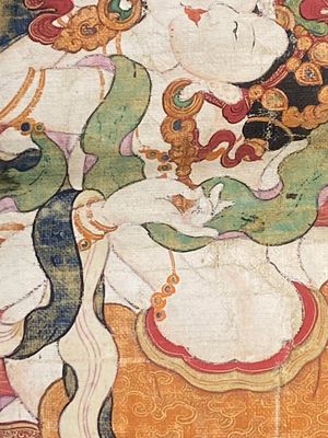 Deux thangkas représentant Chakrasamvara et un roi Shambhala, Tibet, 18/19ème — photo 29