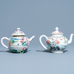 Deux théières couvertes en porcelaine de Chine famille rose, Yongzheng/Qianlong — photo 4