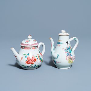Deux théières couvertes en porcelaine de Chine famille rose, Yongzheng/Qianlong — photo 1