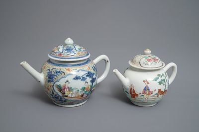 Deux théières en porcelaine de Chine famille rose, Yongzheng/Qianlong