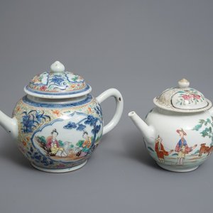 Deux théières en porcelaine de Chine famille rose, Yongzheng/Qianlong — photo 1