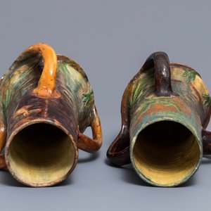 Deux vases Art Nouveau en poterie flamande à décor de canards, Leo Maes Vereenoghe, Torhout, 1891-1909 — photo 6