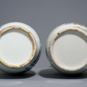 Deux vases en porcelaine de Chine famille rose, 19/20ème — photo 6
