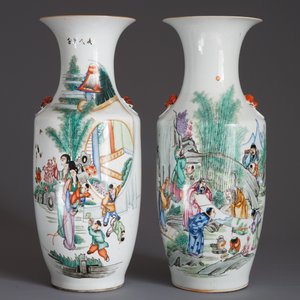 Deux vases en porcelaine de Chine famille rose, 19/20ème — photo 13