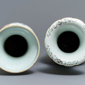 Deux vases en porcelaine de Chine famille rose, 19ème — photo 5
