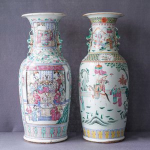 Deux vases en porcelaine de Chine famille rose, 19ème — photo 9