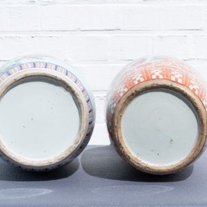 Deux vases en porcelaine de Chine famille rose, 19ème — photo 13