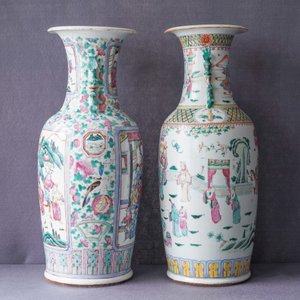 Deux vases en porcelaine de Chine famille rose, 19ème — photo 10