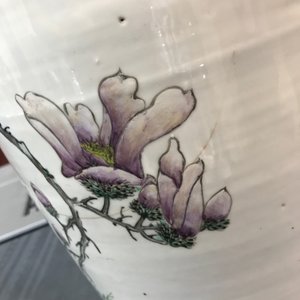 Deux vases en porcelaine de Chine famille rose aux double décors, 19/20ème — photo 14